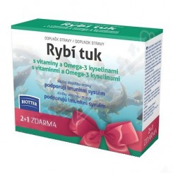 Biotter Rybí tuk s vitamíny a Omega-3 kyselinami 180 kapslí