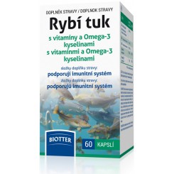 Biotter Rybí tuk s vitamíny a Omega-3 kyselinami 60 kapslí