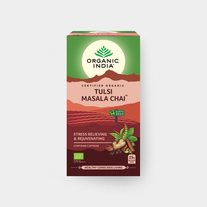 Organic India Čaj Tulsi Chai Masala porcovaný 25 ks 43,5 g