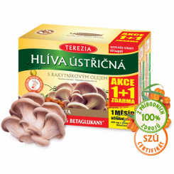 Terezia Company Hlíva ústřičná s rakytníkovým olejem 60+60 cps. AKCE 1+1