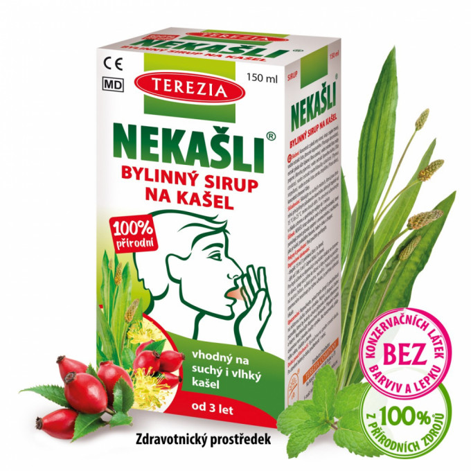 Terezia Company NEKAŠLI 100% přírodní bylinný sirup na kašel 150 ml