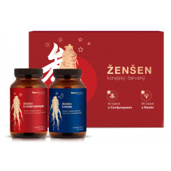 MycoMedica  Ženšen + Cordyceps a Ženšen + Reishi - 2 dózy po 90 kapslích