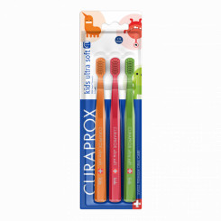 Curaprox zubní kartáček Kids ultra soft pro 4-12 let 3ks