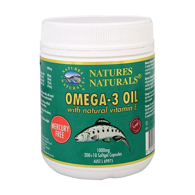 Australian Remedy Omega-3 1000 mg rybí olej s Vitamínem E 210 kapslí