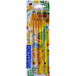 Curaprox Zubní kartáček Ultra Soft 5460 3-pack SUMMER Picnic (průhledný, oranžový a žlutý)