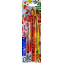 Curaprox Zubní kartáček Ultra Soft 5460 3-pack SUMMER Picnic (průhledný, červený a žlutý)