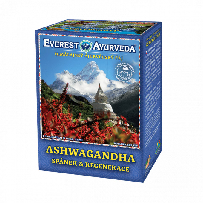 Everest Ayurveda ASHWAGANDHA himalájský bylinný čaj pro dobrý odpočinek a klidný spánek 100 g