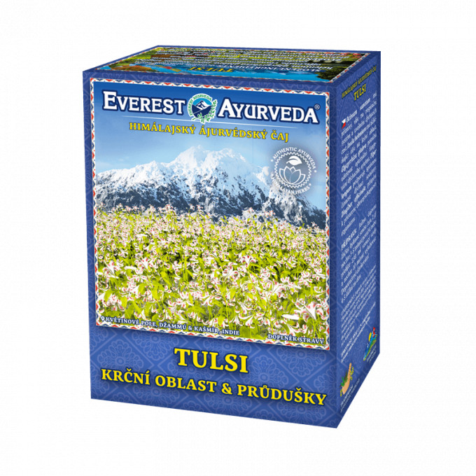 Everest Ayurveda Tulsi - Krční oblast & průdušky 100 g sypaného čaje