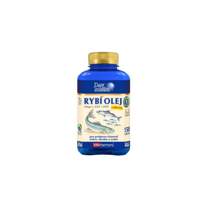 VitaHarmony Rybí olej Omega 3 1000 mg 150 tobolek