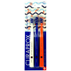 Curaprox Zubní kartáček Smart ultra soft 3-pack Sailing (bílý, modrý, oranžový)