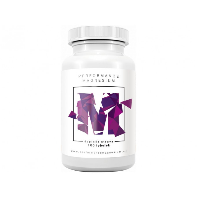 Performance Magnesium 1000 mg (Hořčík 200 mg + Vitamín B6) 100 kapslí