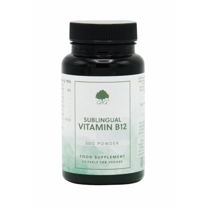 G&G Vitamins Sublingvální vitamin B12 (metylkobalamin) - 50g prášek