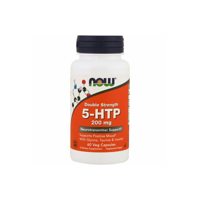 NOW Foods 5-HTP, 200 mg, 60 rostlinných kapslí