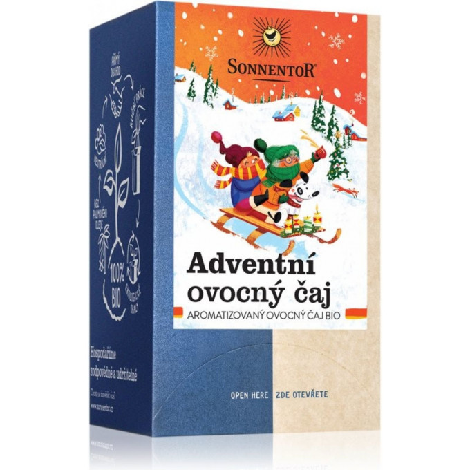 Sonnentor Adventní ovocný čaj BIO- dvoukomorový 18 sáčků