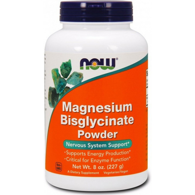 NOW Foods Magnesium Bisglycinate powder (Hořčík bisglycinát prášek) 227 g