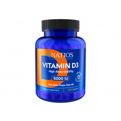 Natios Vitamín D3 5000 IU vysoce vstřebatelný 250 kapslí