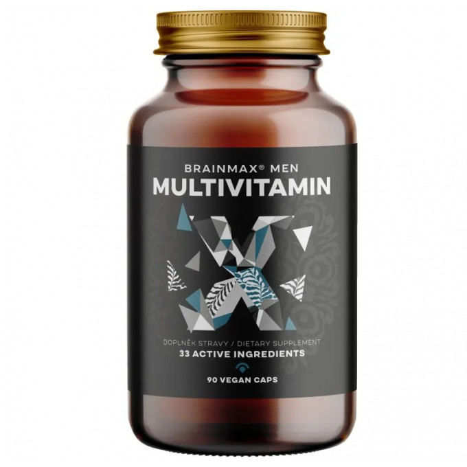 BrainMax Men Multivitamin, multivitamín pro muže, 90 rostlinných kapslí