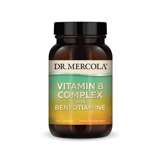 Dr. Mercola Vitamín B Complex s Benfotiaminem 60 kapslí Dr. Mercola Vitamín B Complex s Benfotiaminem 60 kapslí