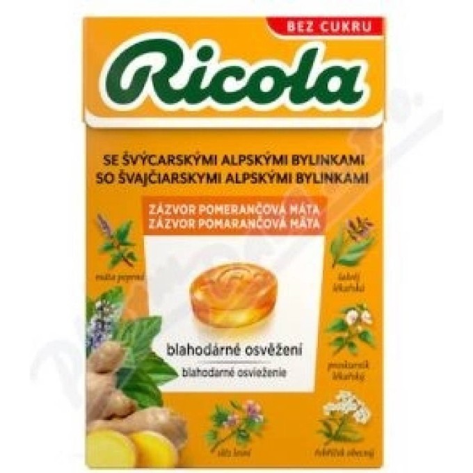 Ricola Zázvor pomerančová máta 40 g