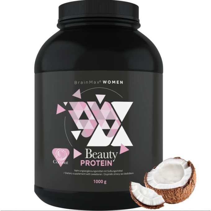 BrainMax Protein pro ženy s kolagenem a vitamíny - Kokos 1000 g