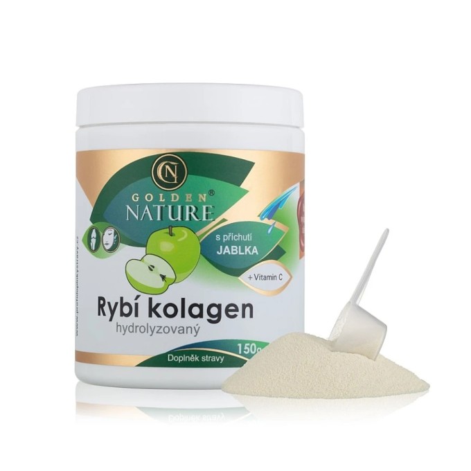 Golden Nature Hydrolyzovaný Rybí kolagen + Vitamin C (jablko) 150 g