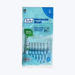 TePe Original mezizubní kartáčky z bioplastu 0,6 mm, modré 8 ks
