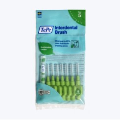 TePe Original mezizubní kartáčky z bioplastu 0,8 mm, zelené 8 ks