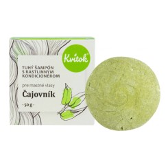 Kvitok Tuhý šampon s kondicionérem pro mastné vlasy Čajovník 50 g