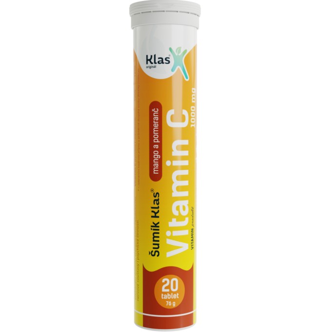 Klas Šumík Vitamin C 1000 mg (příchuť mango a pomeranč) 20 tablet