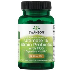 Swanson Dr.Stephen Langer's Ultimate 16 probiotických kmenů v komplexu s prebiotiky FOS 60 rostlinných kapslí