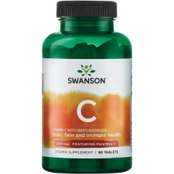 Swanson Vitamin C + Extrakt z Šípků 1000 mg 90 kapslí