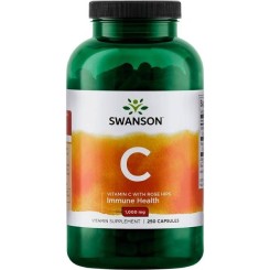 Swanson Vitamin C + Extrakt z Šípků 1000 mg 250 kapslí