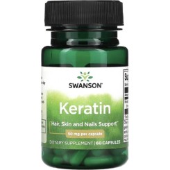 Swanson Keratin 50 mg 60 kapslí