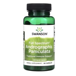Swanson Full Spectrum Andrographis Paniculata měkýn latnatý 400 mg 60 kapslí