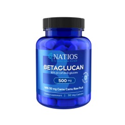 Natios Betaglucan Betaglukany s Camu Camu, 500 mg 90 veganských kapslí