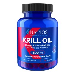 Natios NATIOS Krill Oil- Olej z antarktického krilu s astaxantinem 500 mg 60 softgel kapslí