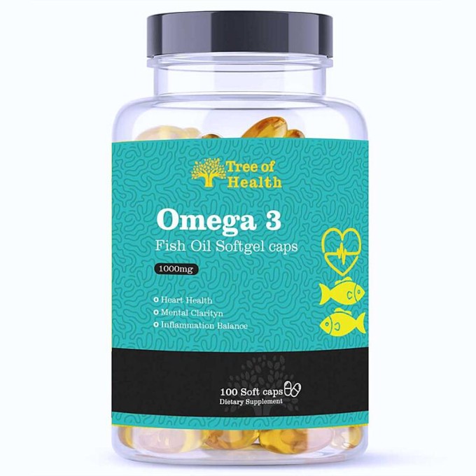 Tree of Health Omega 3 Fish oil 1000 mg 100 kapslí