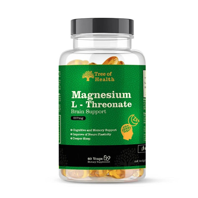 Tree of Health Magnesium L- Threonate 60 Vcaps