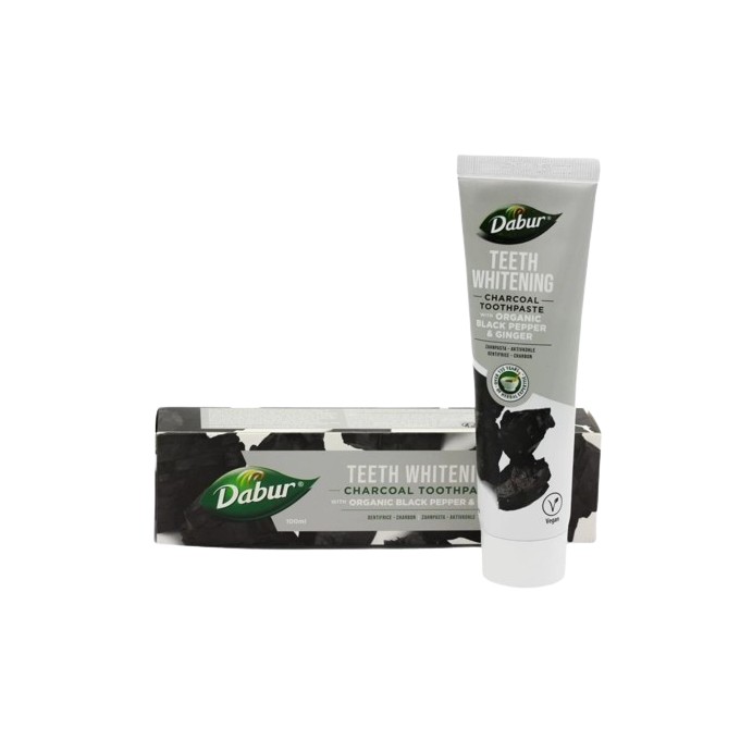 Dabur Zubní pasta bělicí s Aktivním uhlím, pepřem a zázvorem 100 ml