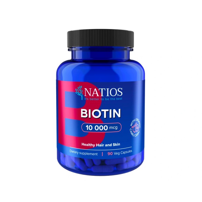 Natios Biotin 10 000 mcg 90 veganských kapslí